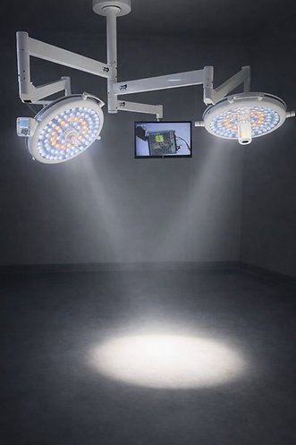 Triple Arm Double 48+48 LED Dome Surgical OT Light with Integrated Monitor : STRIVE PRO - Image 4