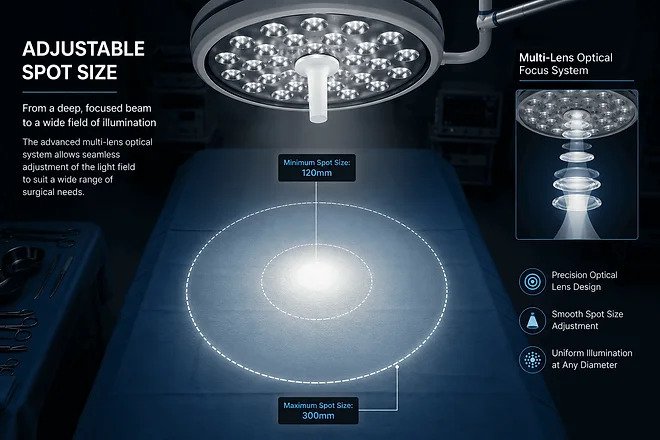 Mobile / Floor Standing 48 LED OT Surgical Light – Shadowless Light : STRIVE AURA - Image 10