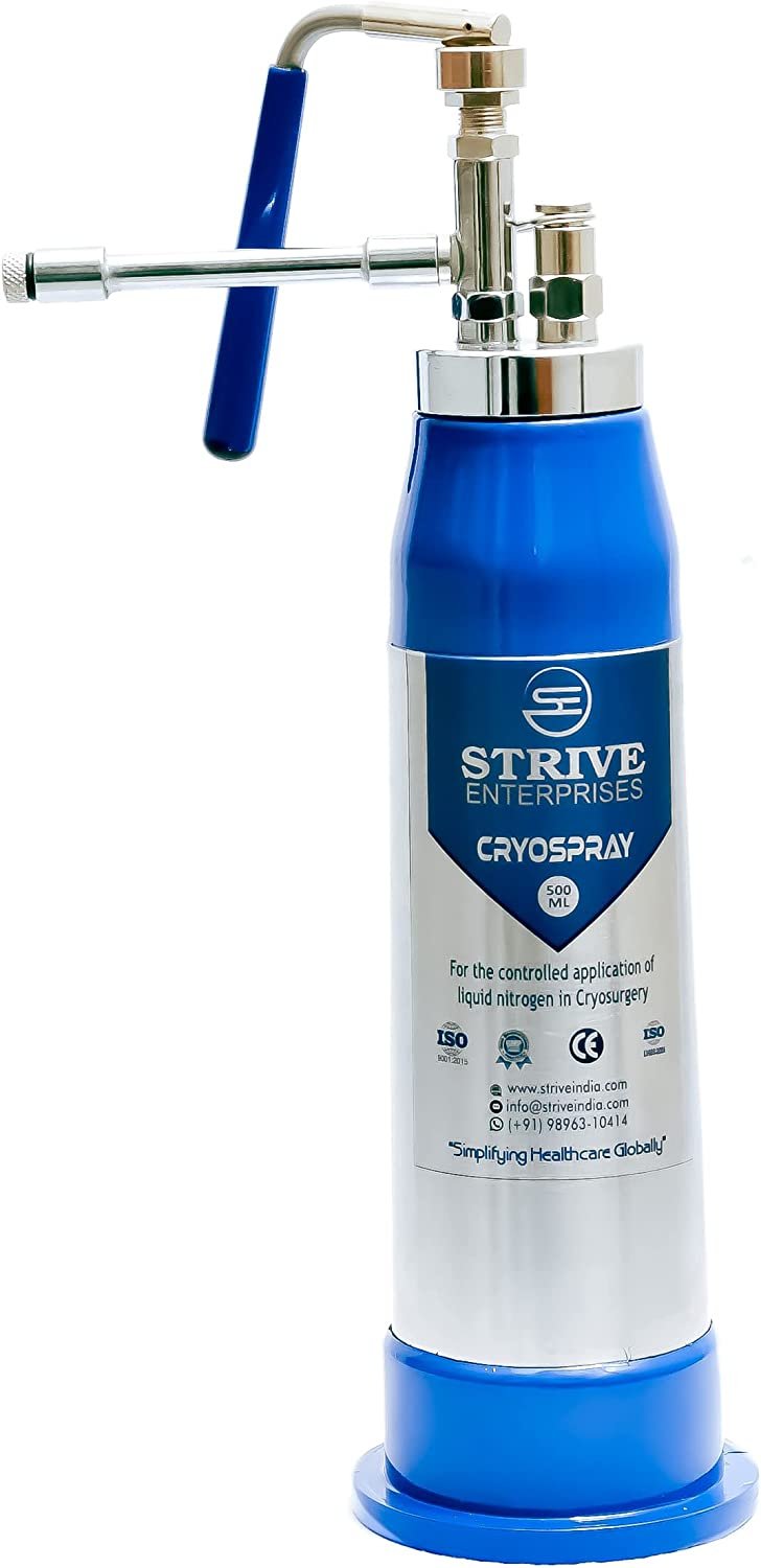 Mini Cryo Gun Liquid Nitrogen Sprayer Can for Dermatology (500ML) : BLUE - Image 3