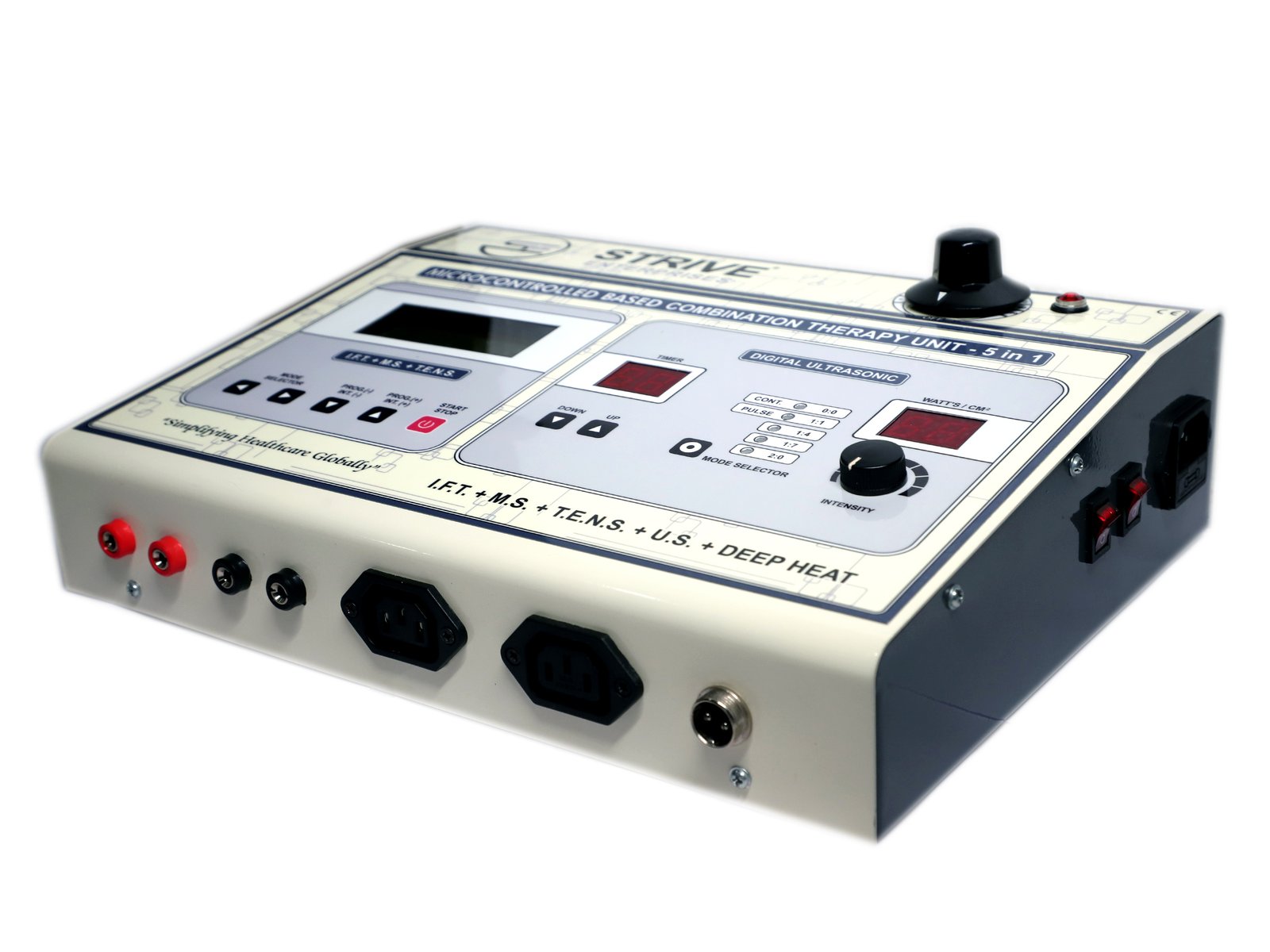 Combined Therapy IFT MS TENS UST Deep Heat Physiotherapy Machine : 5IN1 - Image 3