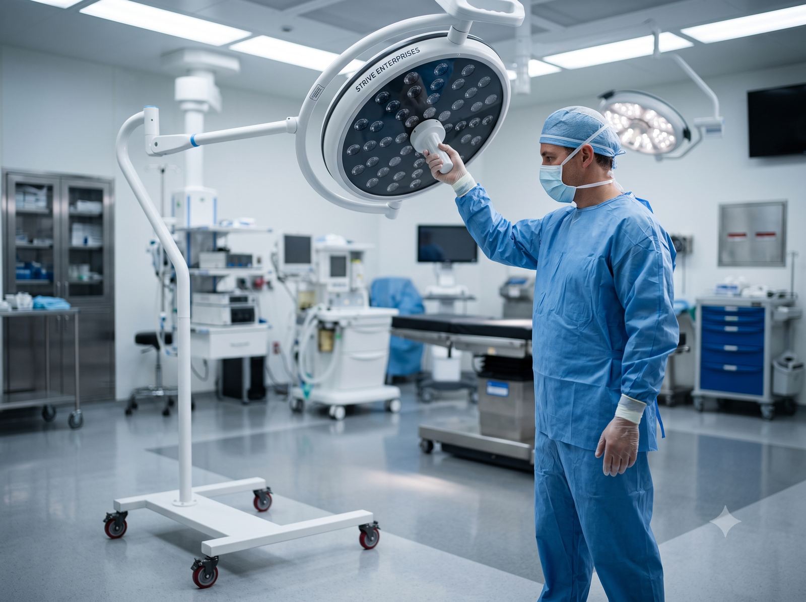 Mobile / Floor Standing 48 LED OT Surgical Light – Shadowless Light : STRIVE AURA - Image 2