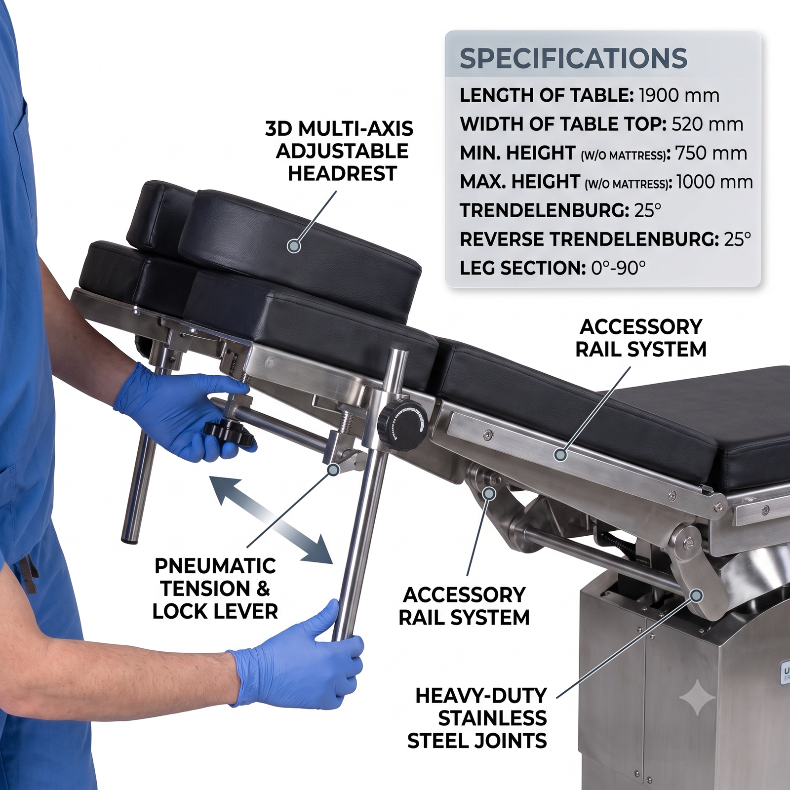 Advance Ophthalmic Electric OT Table : STRIVE 1207 - Image 3