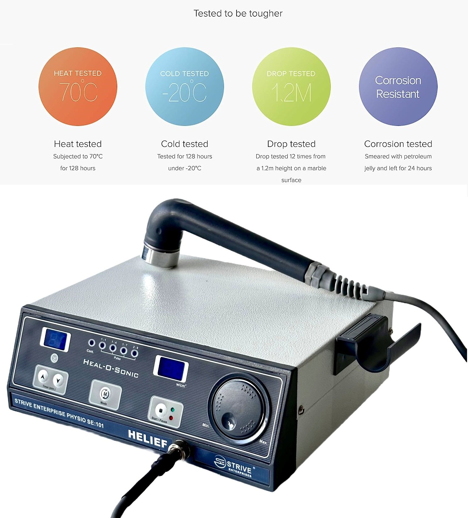1MHz Ultrasound Therapy Machine for Physiotherapy & Pain Relief : HELIEF - Image 2