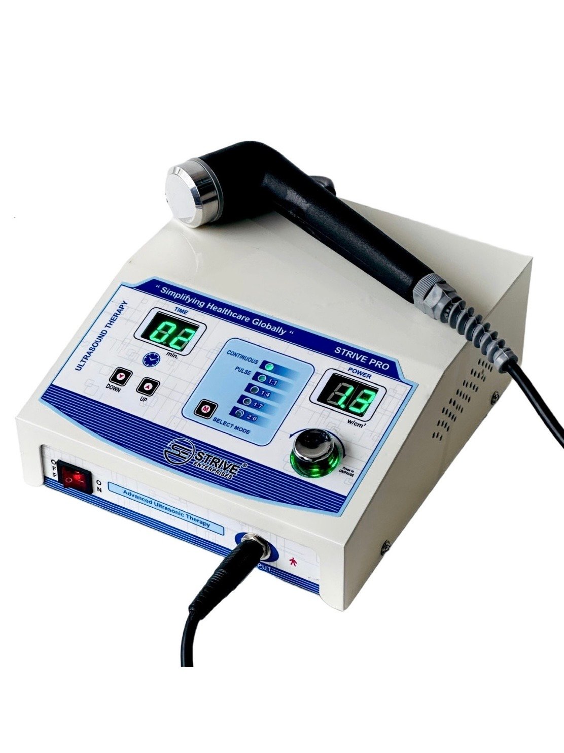 1MHz Ultrasound Therapy Machine for Physiotherapy & Pain Relief : STRIVE PRO