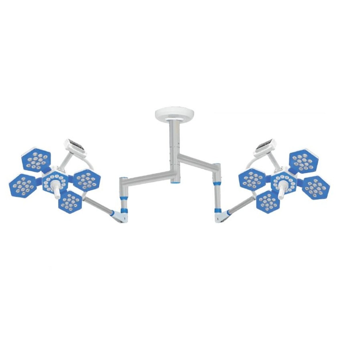 Double Dome 60+60 LED Surgical OT Light | Ceiling Mounted Operating Light : STRIVE ELITE