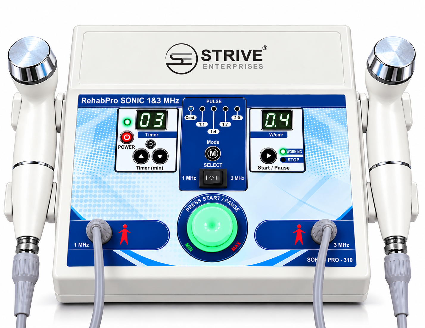 1 & 3 MHz Ultrasound Therapy Machine for Physiotherapy & Pain Relief : PHYSION
