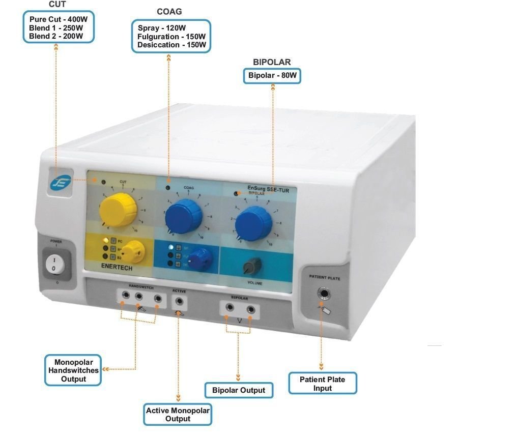 400 Watt Electrosurgical Generator Surgical Cautery Machine : ENSURG TURP