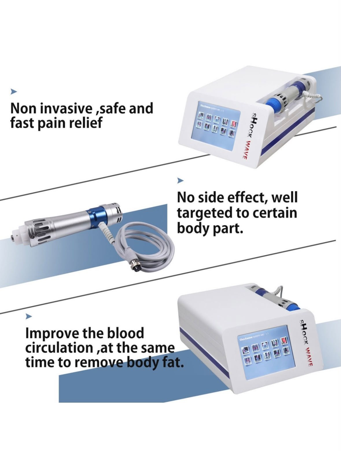 Radical Shockwave Therapy Machine – 7 Heads, Touch Screen : STRIVE - Image 7