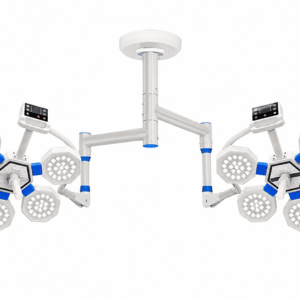Double Dome LED Surgical OT Light | Ceiling Mounted Shadow less Operating Light : 105+105
