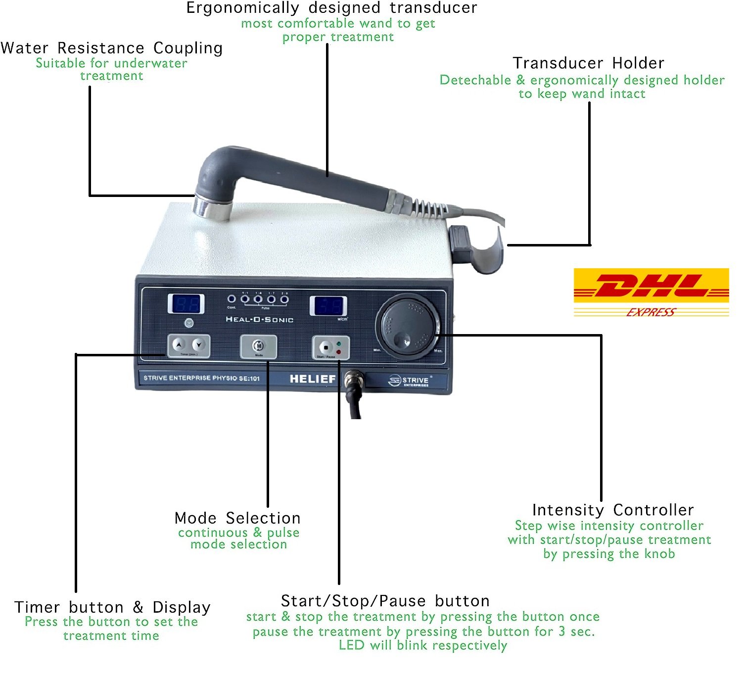 1MHz Ultrasound Therapy Machine for Physiotherapy & Pain Relief : HELIEF - Image 4