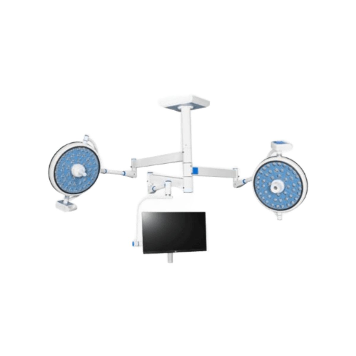 Triple Arm Double 48+48 LED Dome Surgical OT Light with Integrated Monitor : STRIVE PRO