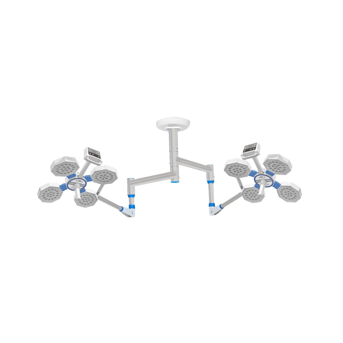 Double Dome 84+84 LED Surgical OT Light | Ceiling Mounted Operating Light : STRIVE LUME