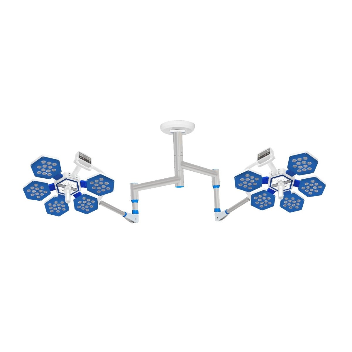 Double Dome 60+60 LED Surgical OT Light | Ceiling Mounted Operating Light : STRIVE RAY