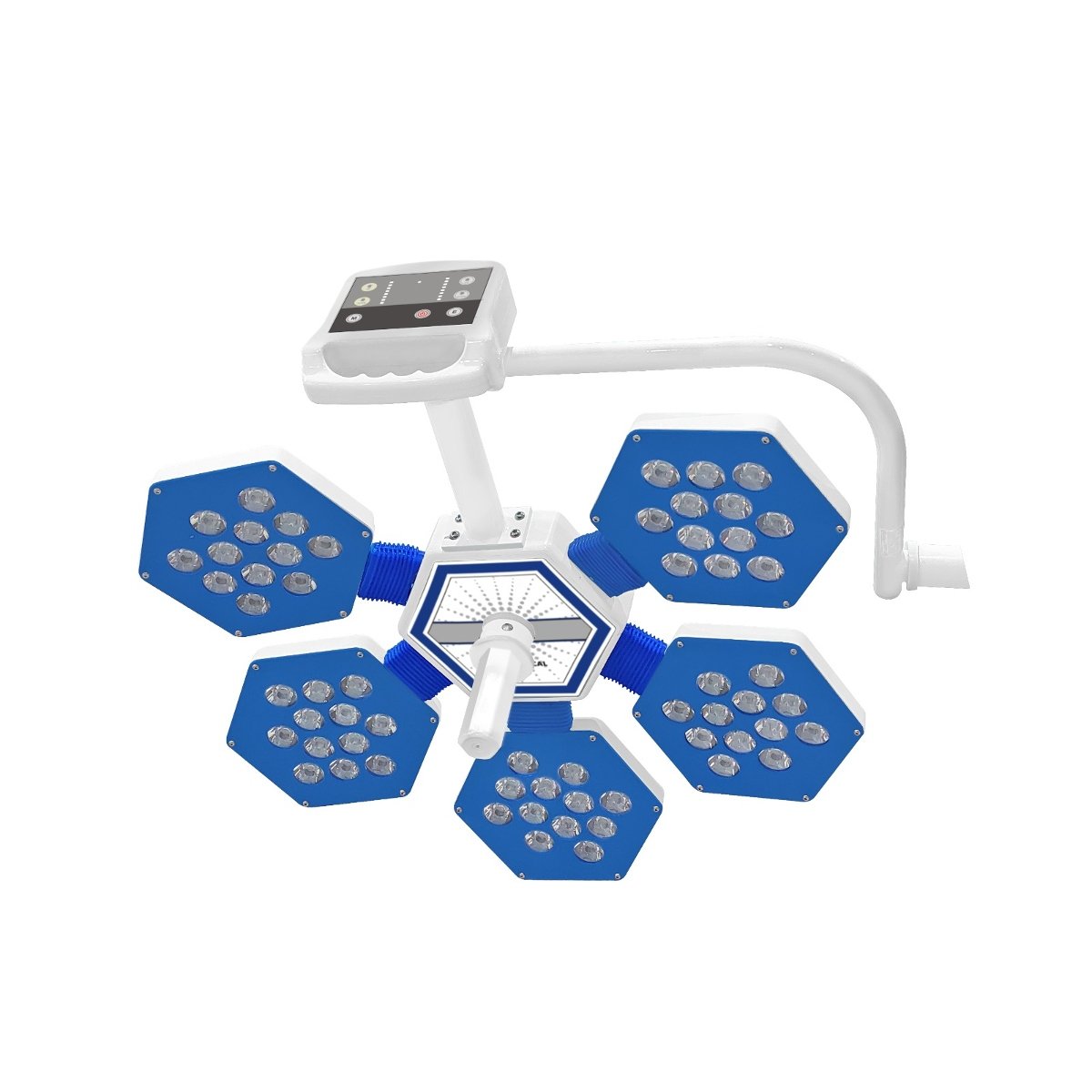 Double Dome 60+60 LED Surgical OT Light | Ceiling Mounted Operating Light : STRIVE RAY - Image 2